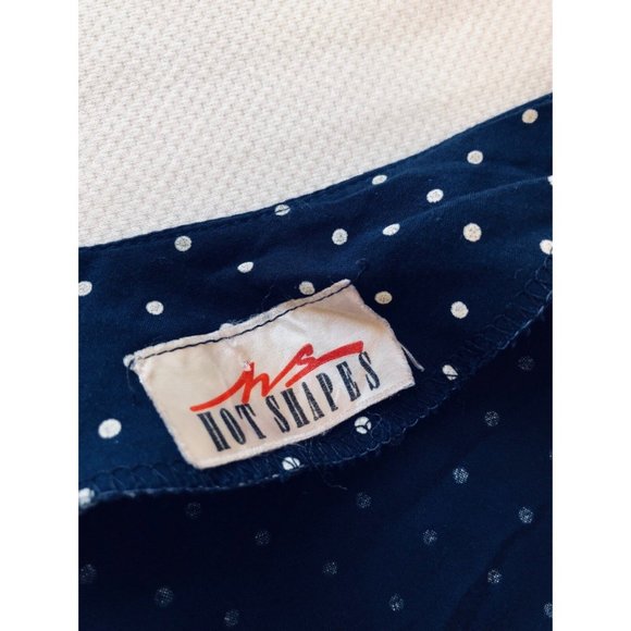 Hot Shapes Polka Dot Peplum Blouse Size Medium - Picture 6 of 6